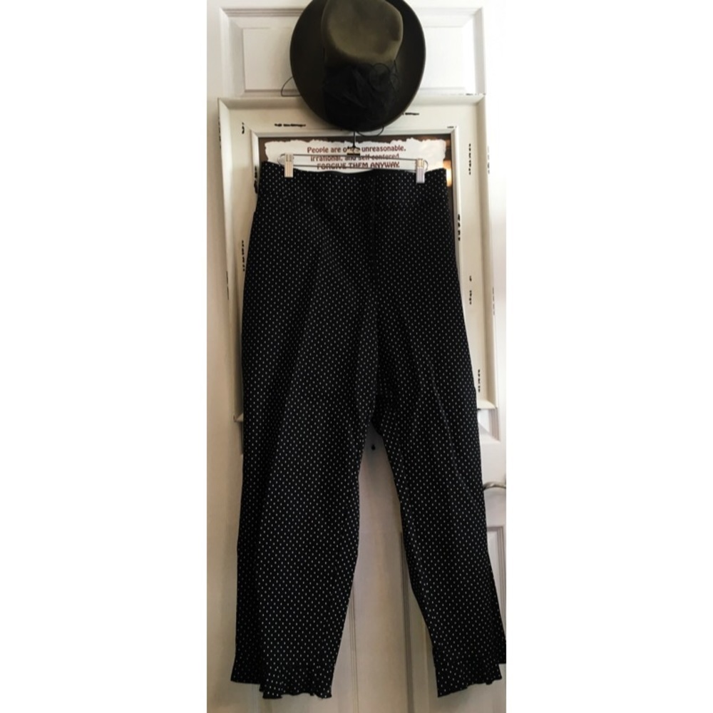 Lane Brant Polka Dot Pants The Allie with Ruffles